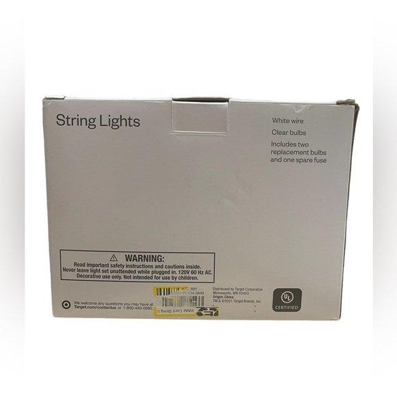 Room essentials mini lights, white wire cute lights like Christmas lights - Picture 2 of 6